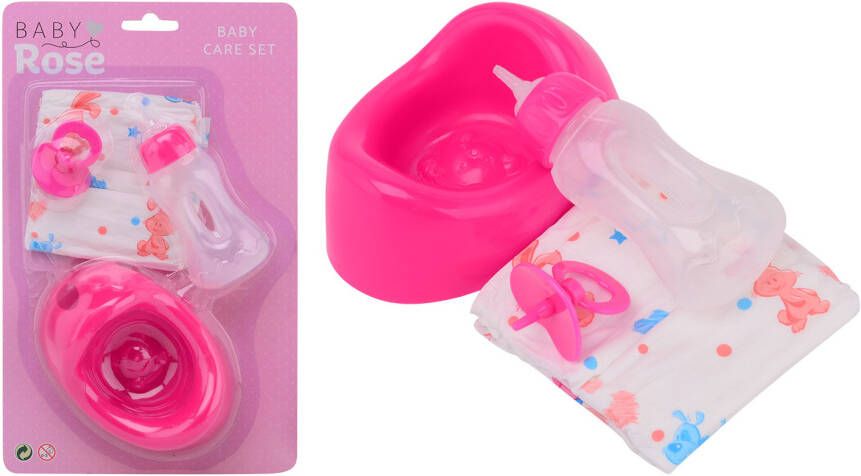 Coppens Baby Rose verzorg set op kaart 4 delig