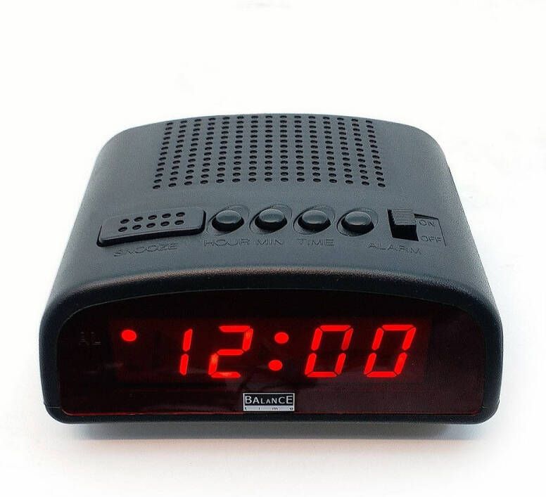 Coppens Balance Time wekker digitaal 0.6 inch LED zwart 230V