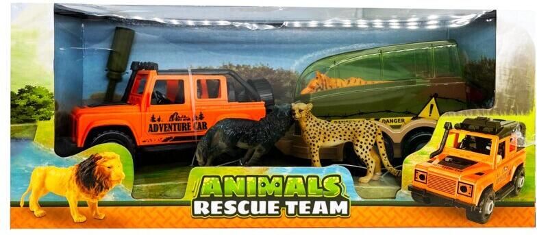 Ruby-toys Animal Life 4x4 Safari Auto met Aanhanger en Dieren