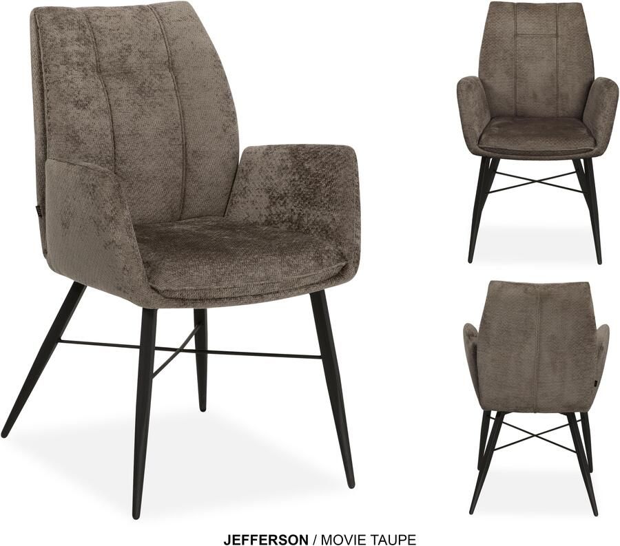 Coppens Armstoel Jefferson antraciet