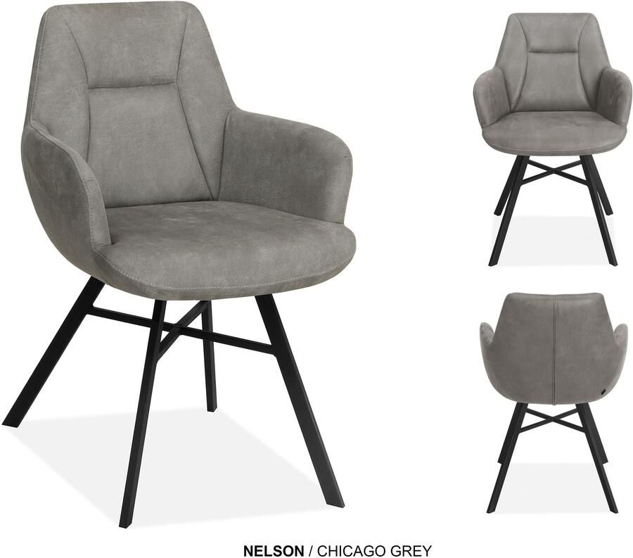 Coppens Armstoel Nelson grey