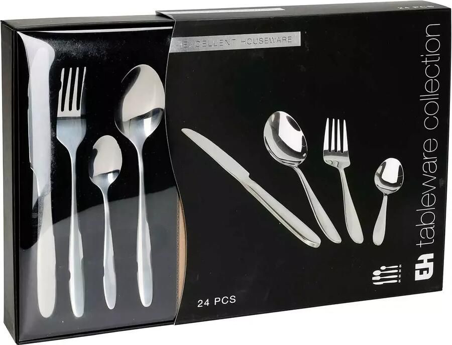 Coppens Bestekset rvs 24 delig zilver