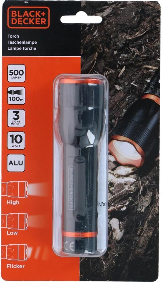 Coppens BLACK+DECKER Zaklamp LED 10W 500Lm 100m bereik