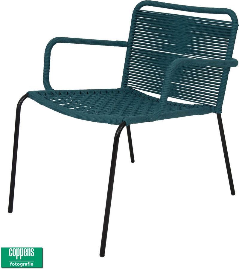 Coppens Dover loungestoel rope petrol