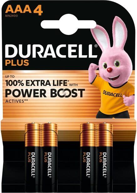 Coppens Duracell plus power boos AAA 4 pack