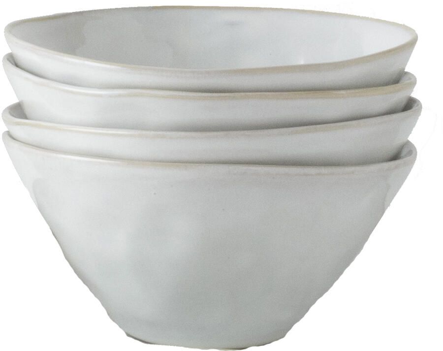 Coppens Dutch Rose Organic set 4 kommen 14 cm white