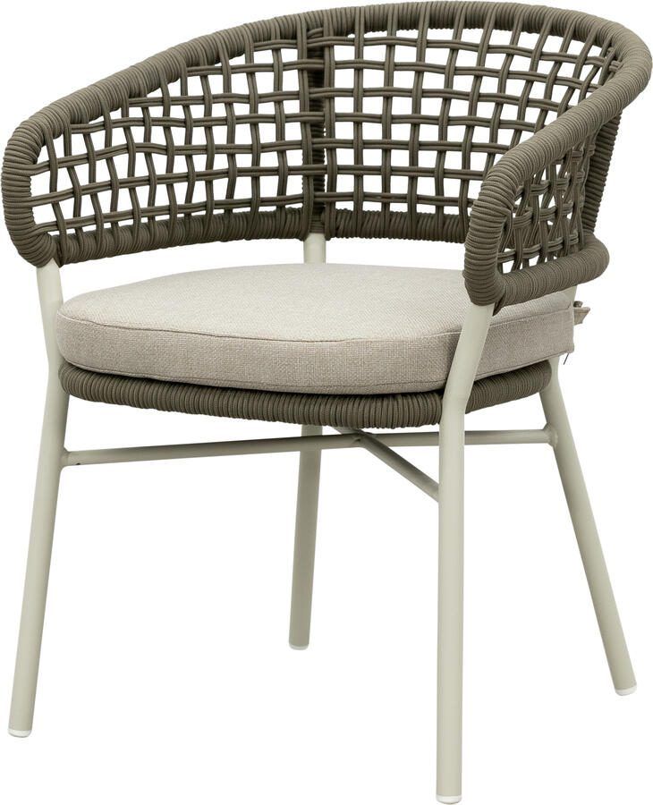 Coppens Elysia dining stoel frame latte met rope