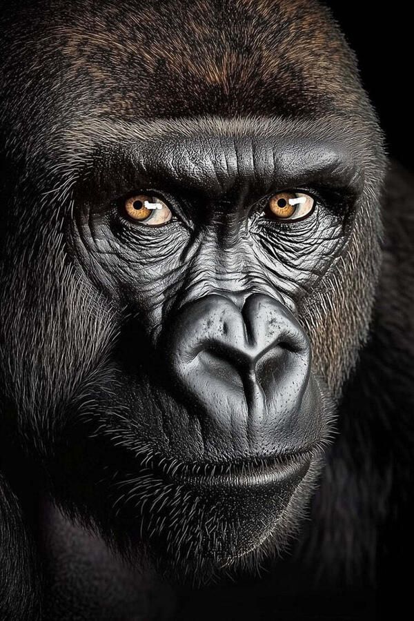 Coppens Glasschilderij Gorilla 80x120 cm