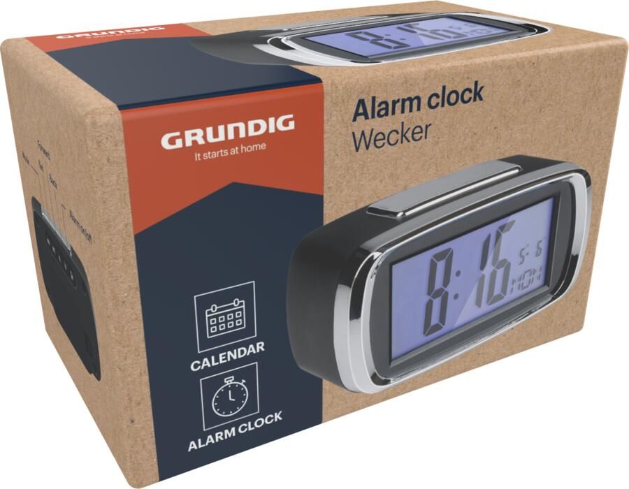 Coppens Grundig digitale wekker met kalender