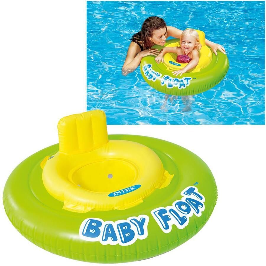 Intex Baby zwemband oranje met zitje 76 cm Zwembanden