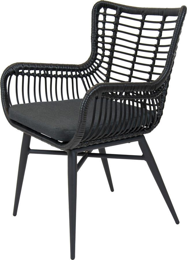 Coppens Jasmine dining tuinstoel zwart