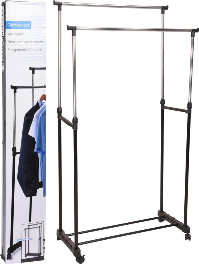 Merkloos Trendoz Kledingrek Mobiel Dubbele Stang 160 Cm
