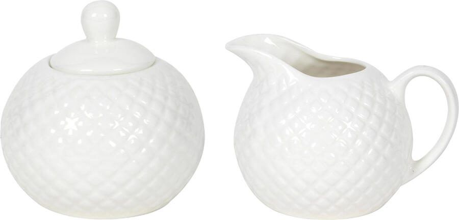 Coppens Melkkan en suikerpot diamond porselein set