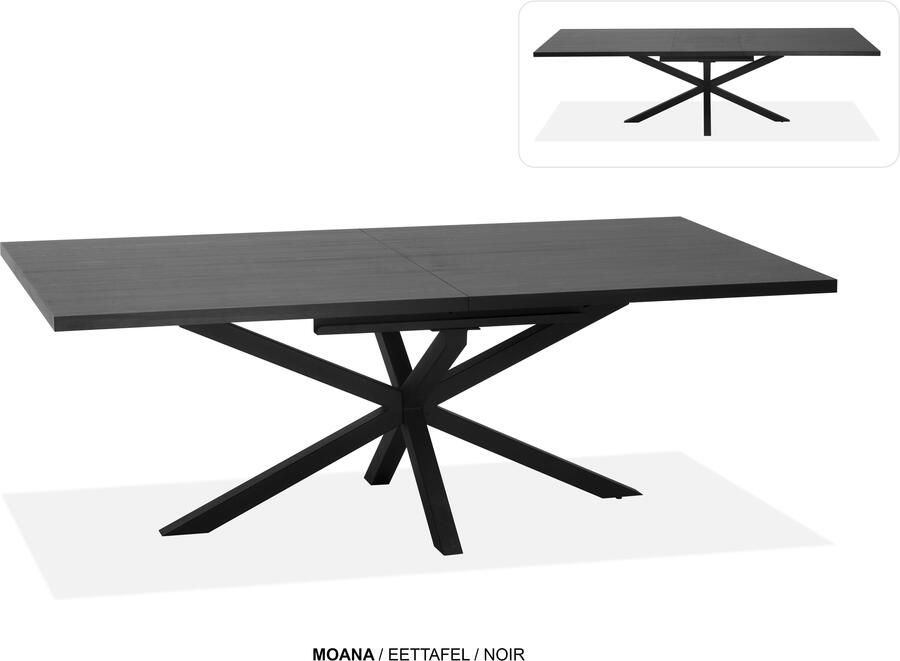 Coppens Moana uitschuif eetkamertafel 220 280