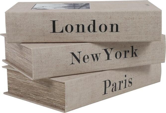 Coppens Opbergbox rechthoek Book New York Paris Londen