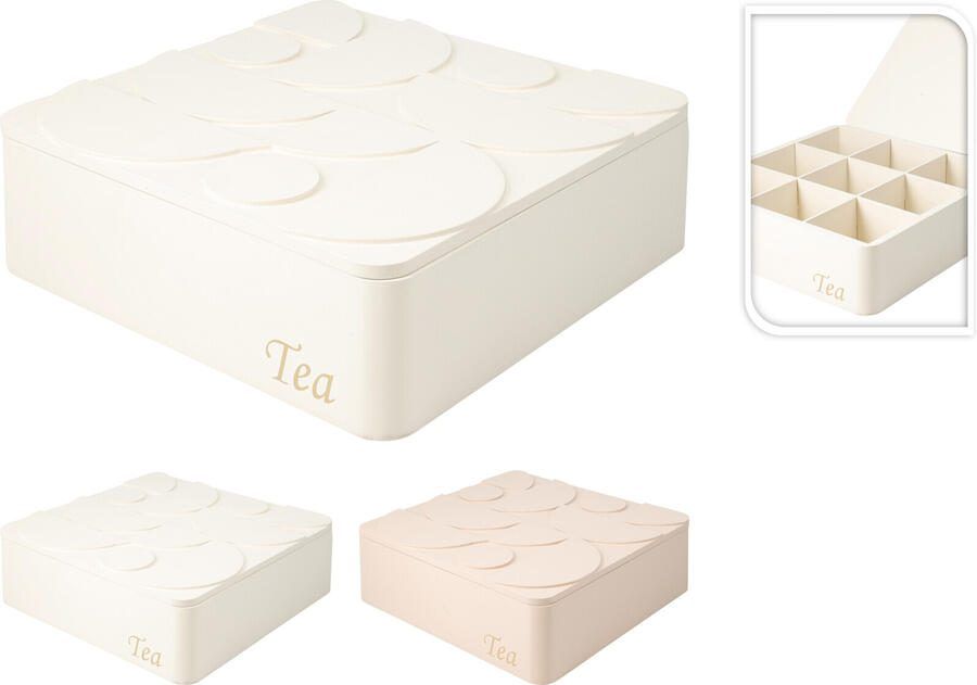 Coppens Organic Pastel theedoos 240x240mm 2 assorti