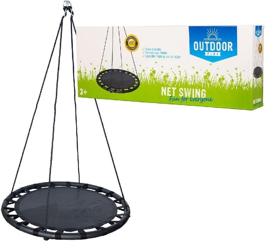 OUTDOOR PLAY Schommel Speelgoed diameter 100cm Max 100kg Verstelbaar ophangtouw