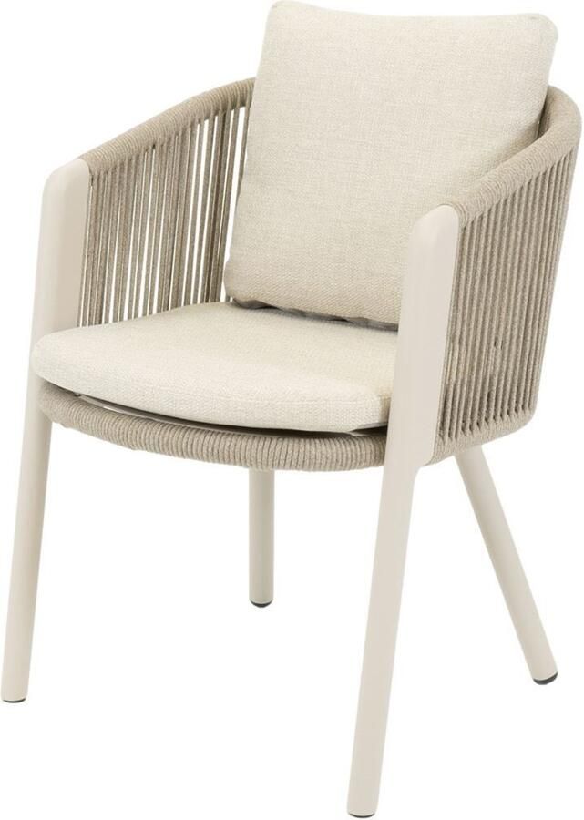 Coppens Perpignan dining tuinstoel rope latte