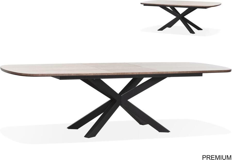 Coppens Premium uitschuiftafel 220 277x100cm lamulux