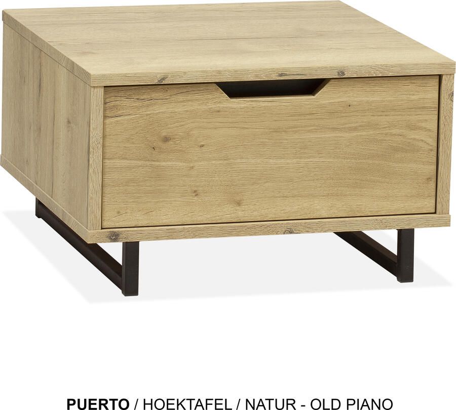Coppens Puerto hoektafel 67x67cm natur old piano