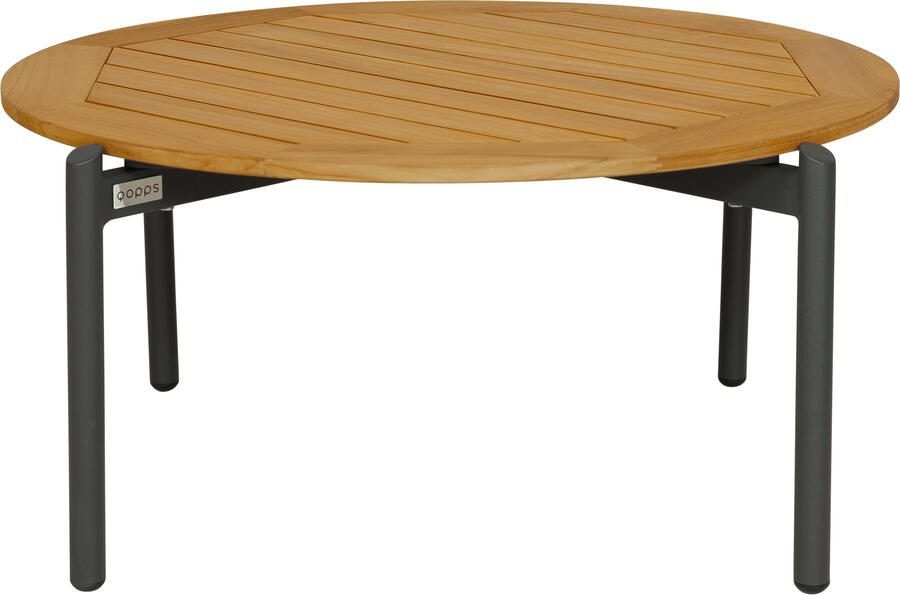 Coppens Qopps Chiva koffietafel 80 cm rond teak blad