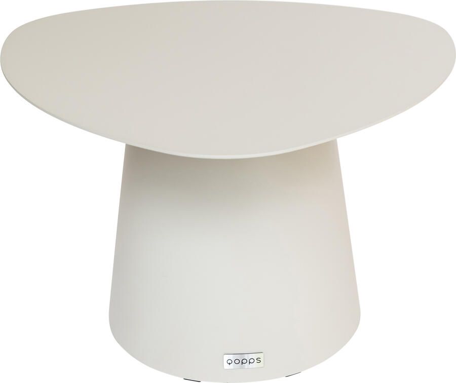 Coppens Qopps Nessa organische driehoektafel 60 x 60 x 60 cm mat latte light