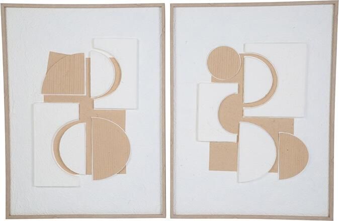 Coppens Schilderij rechthoek Pattern creme bruin