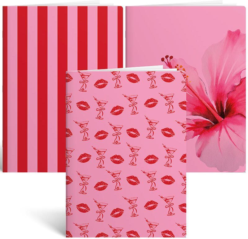 Coppens Schrift A5 lijn 3 pink