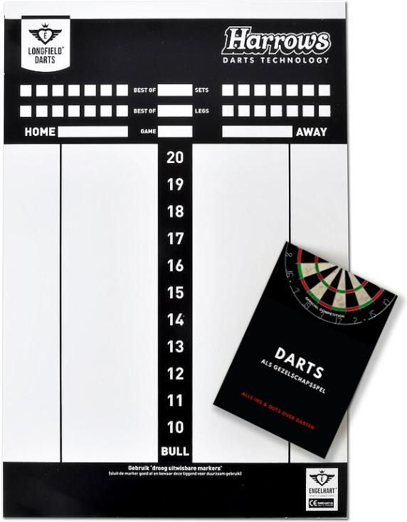 Coppens Scorebord voor darts met spelregelboekje