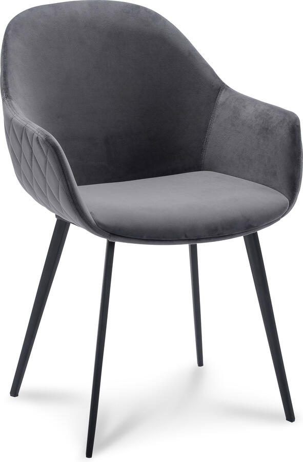 Coppens Stoel Carmen velvet grey