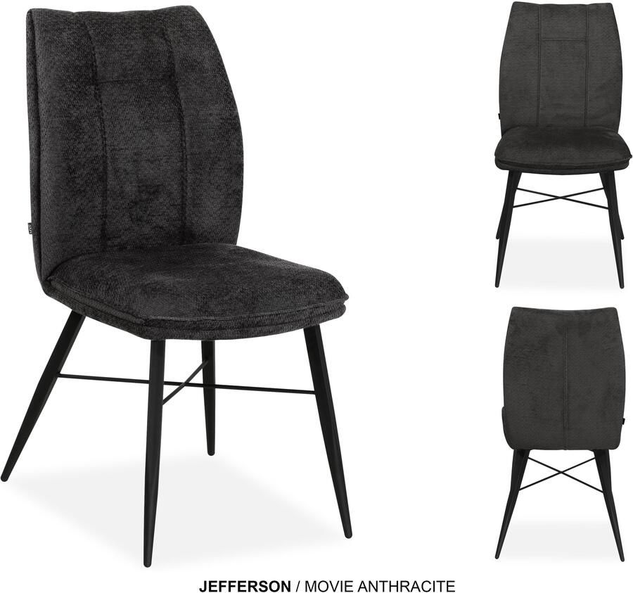 Coppens Stoel Jefferson antraciet