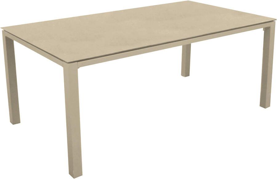 Coppens Stoneo tuintafel 160 x 90 keramiek blad latte light