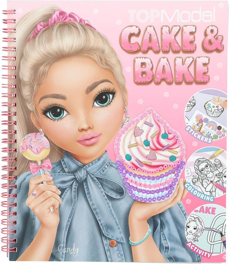 Coppens TOPModel Cake & Bake kleurboek met pailletten