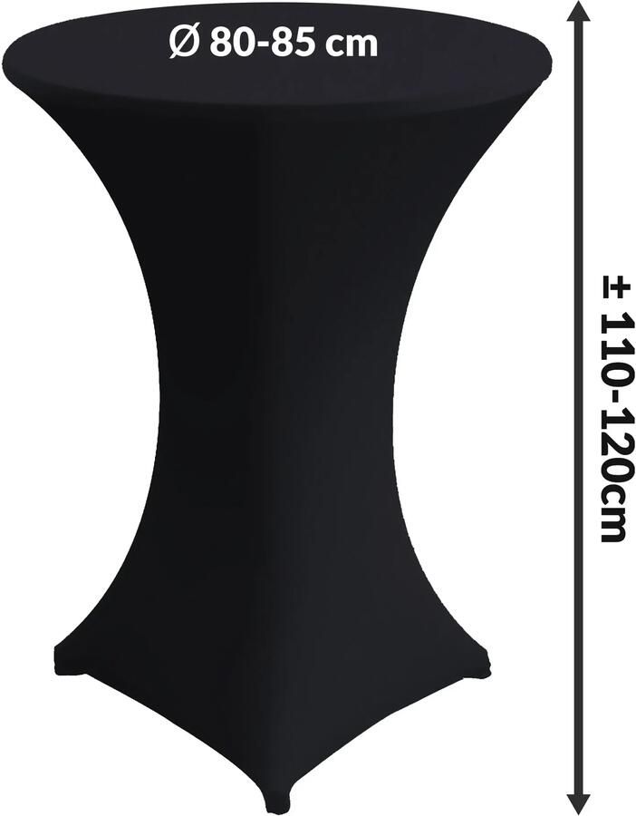 Coppens Wicotex statafelrok hoes zwart 80x110cm