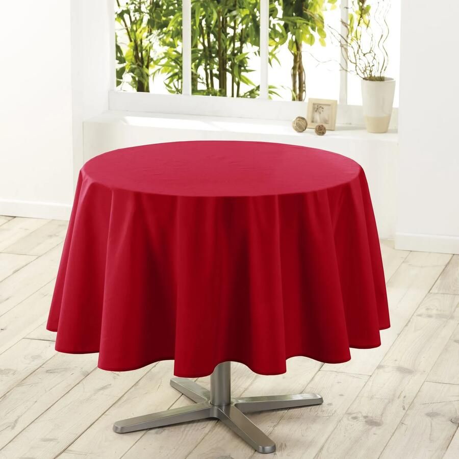Coppens Wicotex tafelkleed essentiel rood 180cm rond