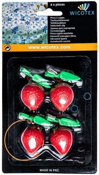 Coppens Wicotex tafelkleed hangers aardbeien 4 stuks