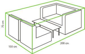 Winza Outdoor Covers Premium beschermhoes loungeset S Afmeting : 200x150x75 cm - Foto 4