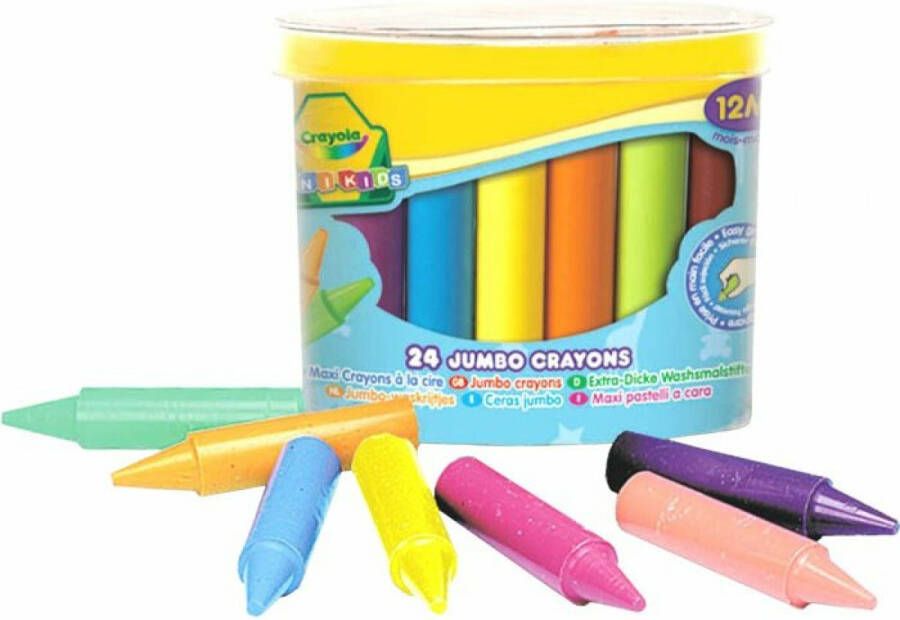 Coppens Crayola Mini Kids Waskrijtjes Jumbo 24 stuks