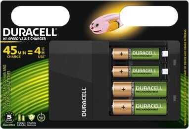 Coppens Duracell Charger Cef14 incl. 2x AA1300mah & 2x AAA 750mah