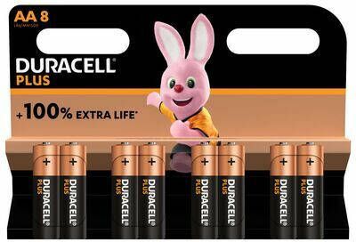 Duracell batterij Plus 100% AA blister van 8 stuks