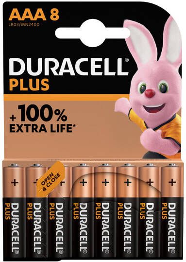Coppens Duracell plus alkaline 100% AAA 8-pack