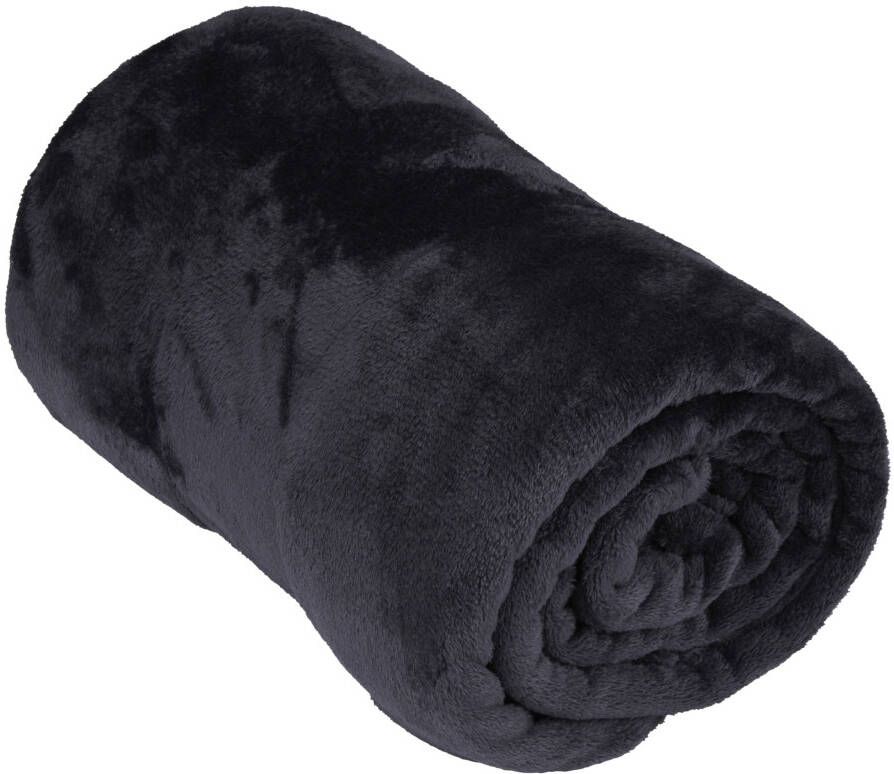 Arti Casa Fleece Deken 150 x 200 CM Fleece Plaid 1-Persoons Plaid Deken Donkergrijs Fleece Polyester