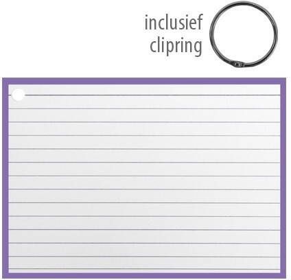 Coppens Flashcards A6 incl. clipring Paars