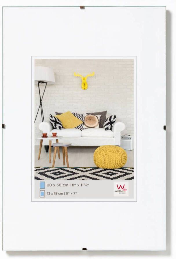 Walther clipframe fotolijst 15x20cm helder glas