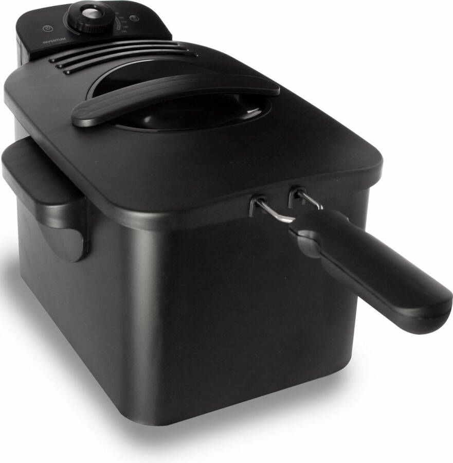 Inventum GF431B Frituurpan 3 liter Tot 190 graden 2200 watt Koude zone Friteuse Zwart