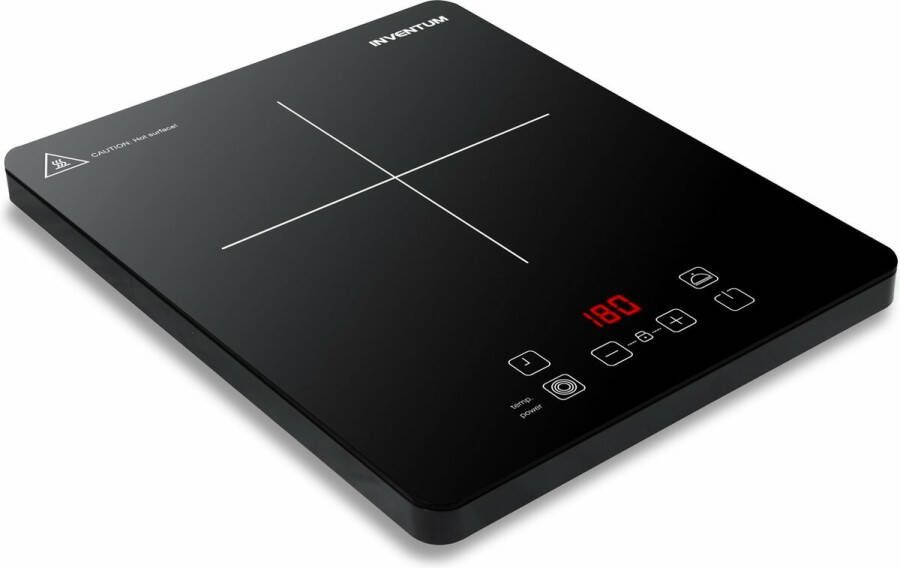 Inventum KI120T Inductie kookplaat 1 kookzone 2000 watt 10 standen Pan 15 tot 20 cm Timer Kinderslot Zwart - Foto 2