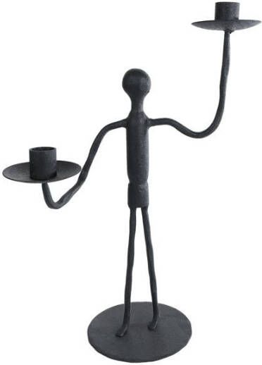 Coppens Kandelaar Aart 2x oud zwart metaal