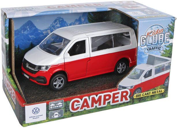 Coppens Kids Globe VW Transporter camper die cast pull back 13 5cm