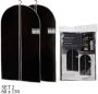 Merkloos Set van 2x stuks zwarte kledinghoezen 60 x150 cm Kledinghoezen - Thumbnail 1