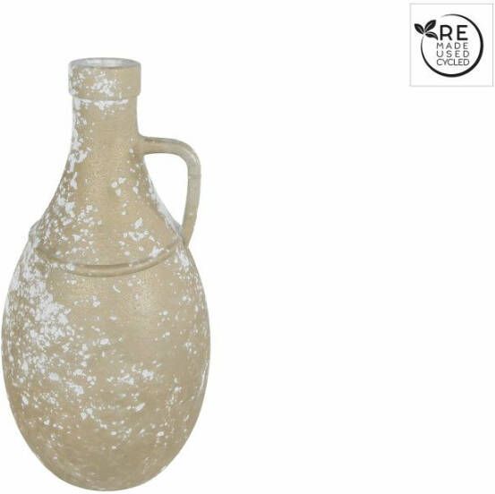 Coppens Kruik Jarron met oor antique marble gold glas 13 5x26cm